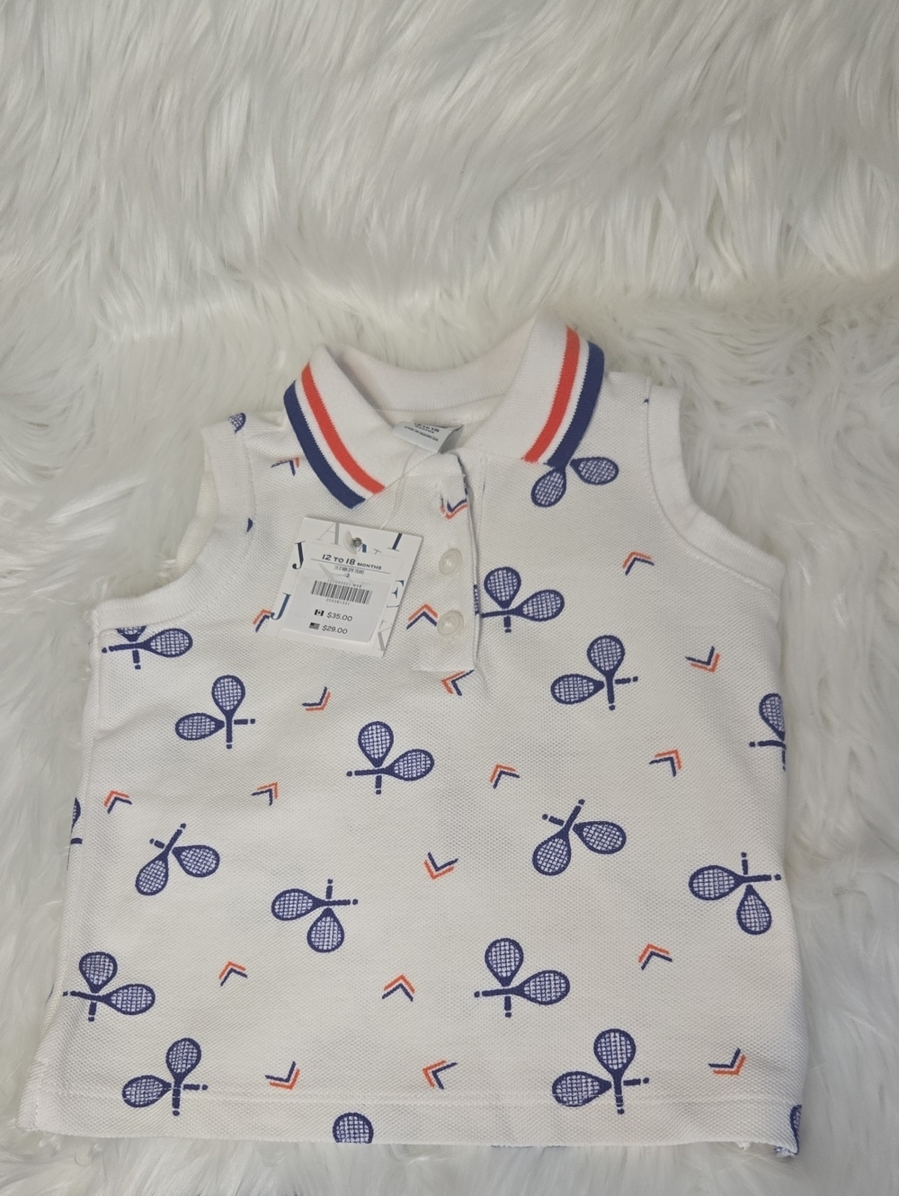 Janie and Jack Baby Girls Tennis Outfit Size 12-18 Months - Picture 2 of 11
